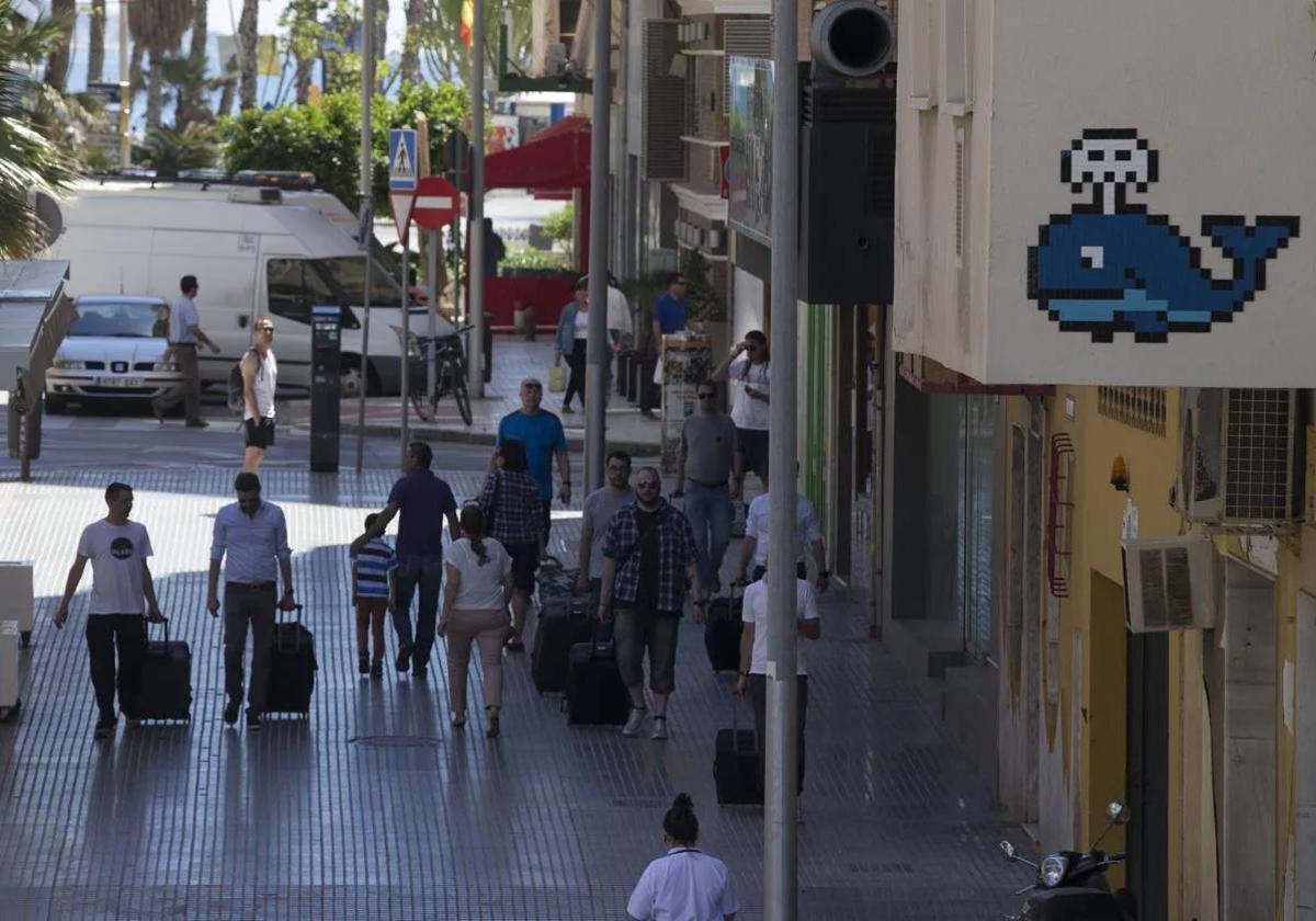 Uno de los mosaicos que el artista colocó en la capital.