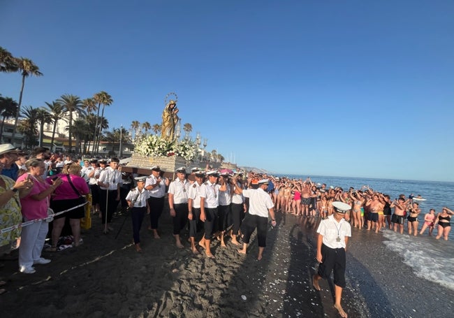 Procesión de la Virgen del Carmen en Nerja.