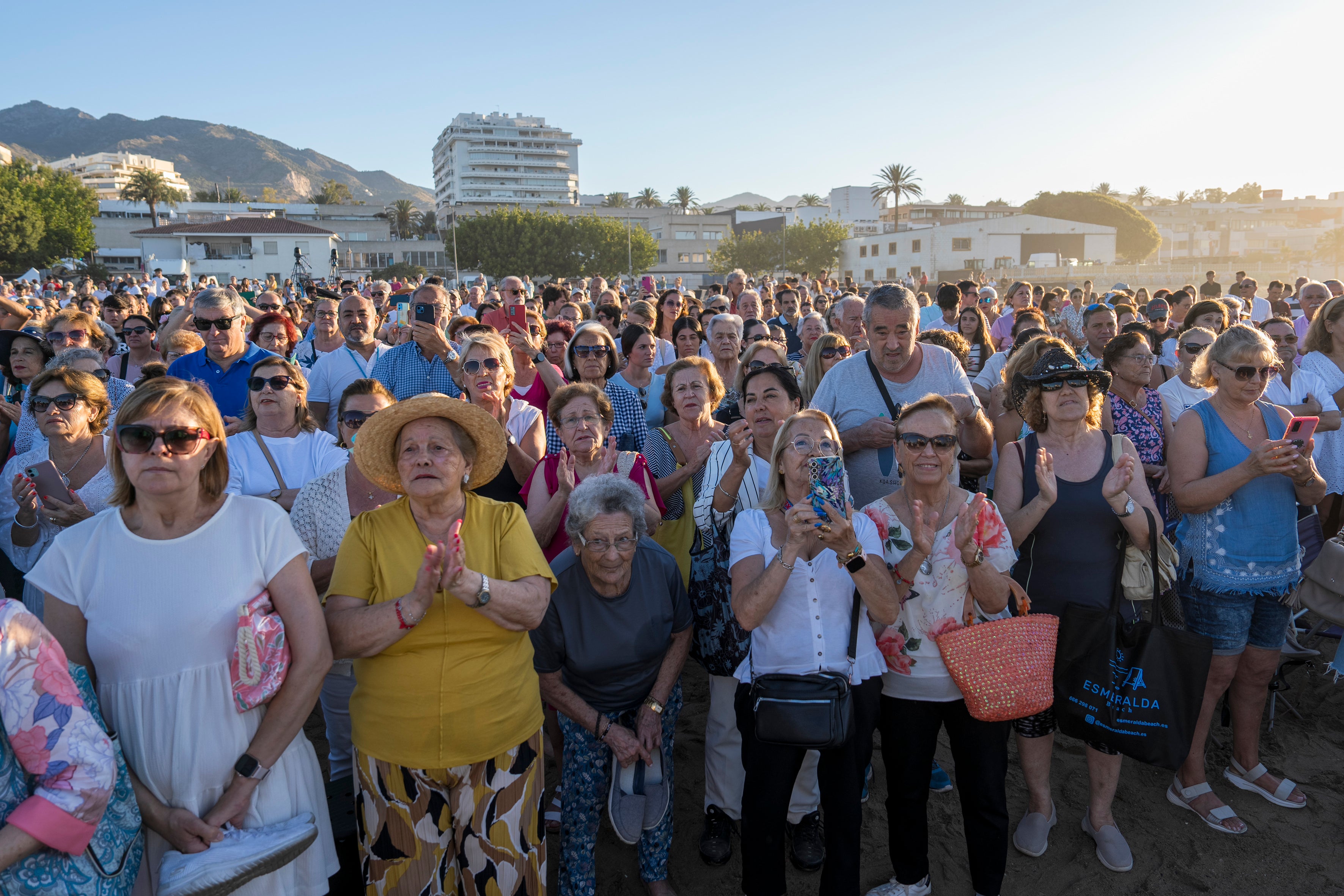 La Virgen del Carmen, en la procesión del martes por la mañana en Marbella