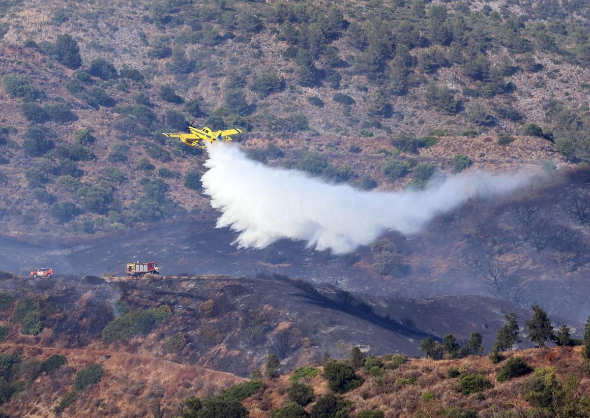 Imagen secundaria 1 - Extinguido el incendio forestal en el paraje de Nagüeles en Marbella