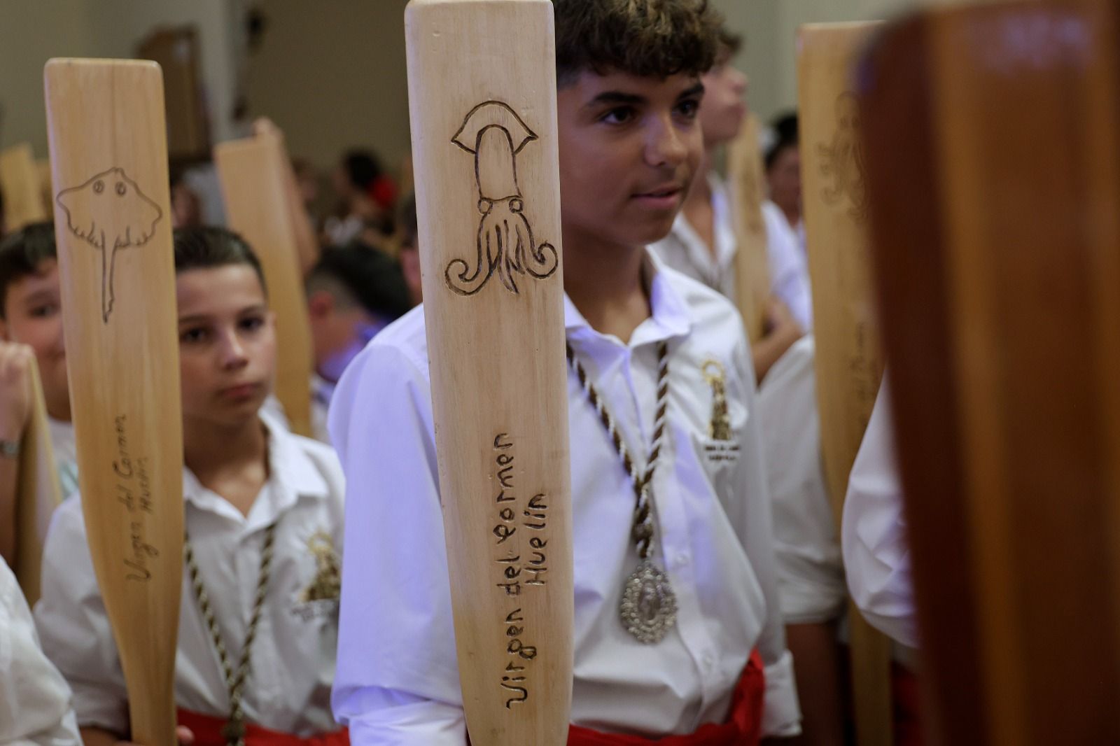 La procesión de la Virgen del Carmen de Huelin, en imágenes