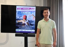 El concejal de Deportes, en la presentación de la prueba deportiva.