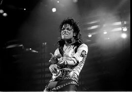 Michael Jackson, durante su concierto en el Estadio Municipal de Marbella.