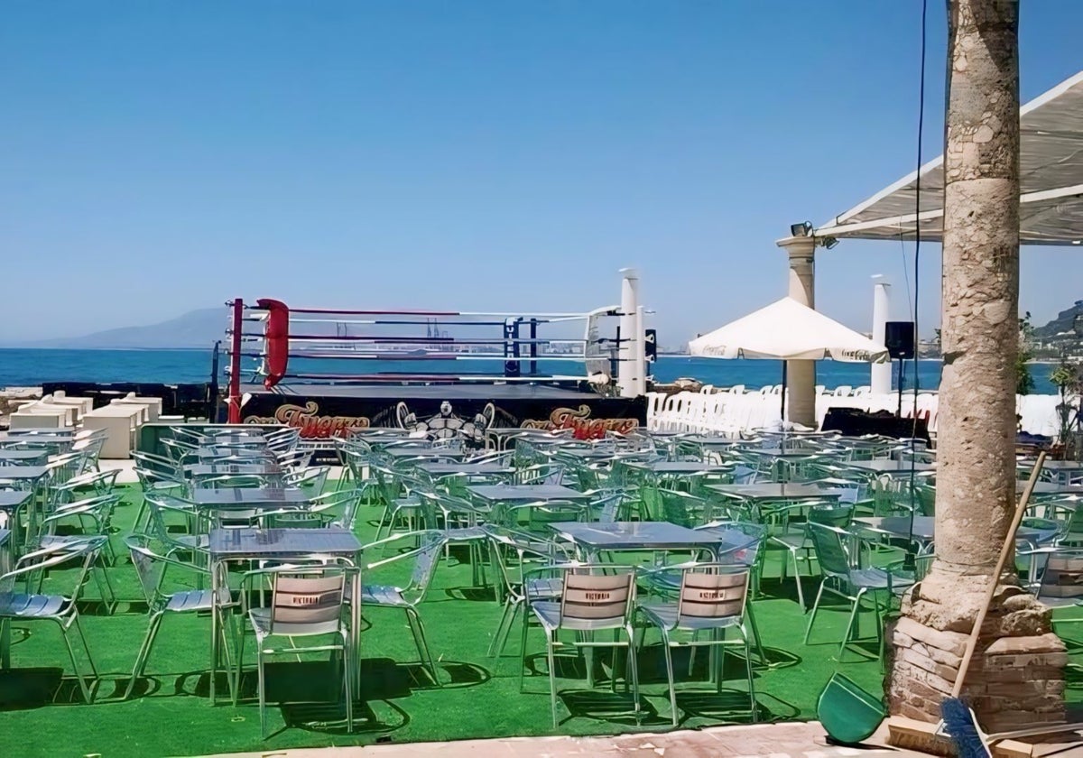 Imagen del ring en la última velada que Saga Heredia celebró en El Balneario.