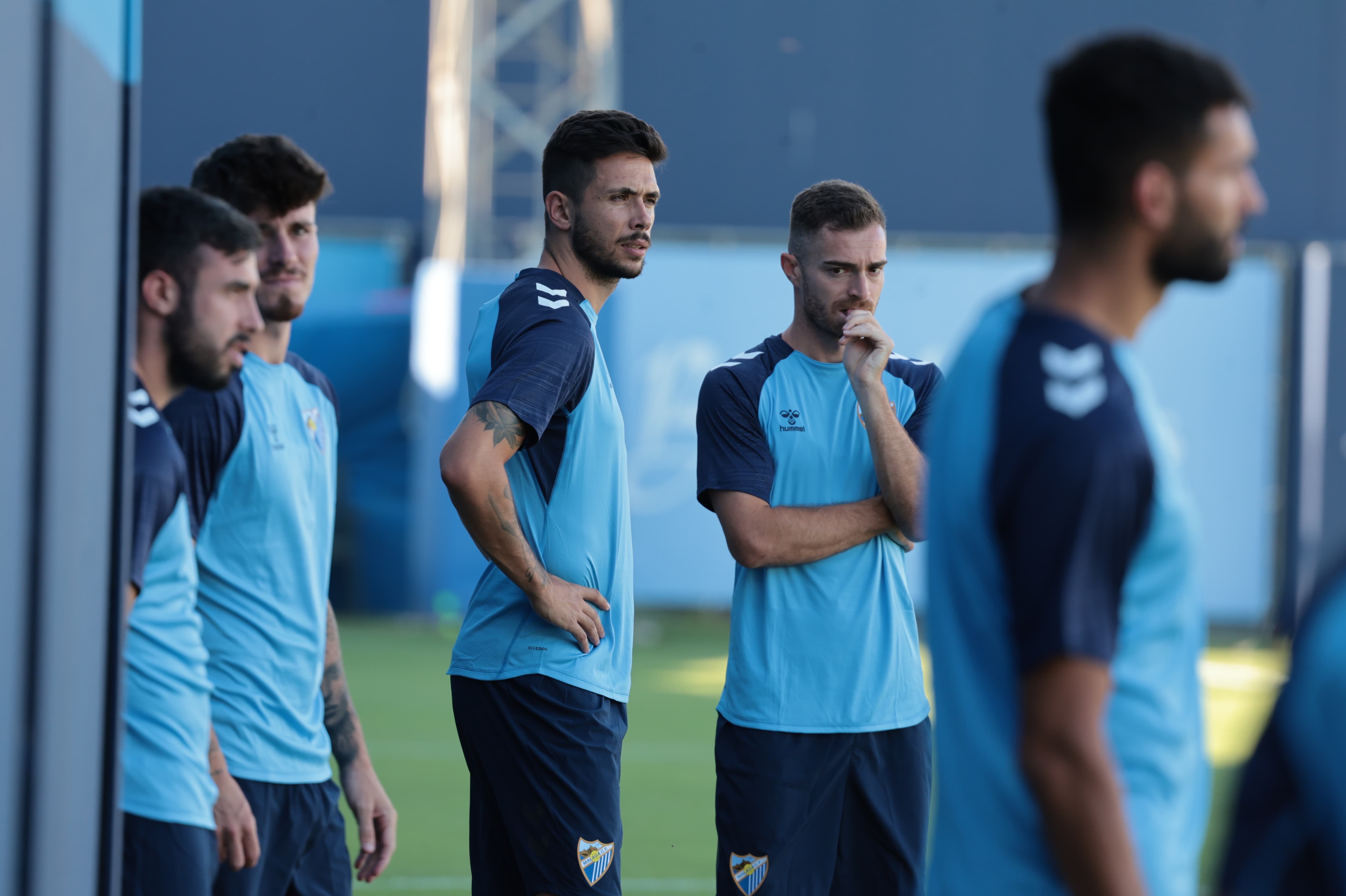 Juan Hernández se muerde las uñas en un entrenamiento de pretemporada.