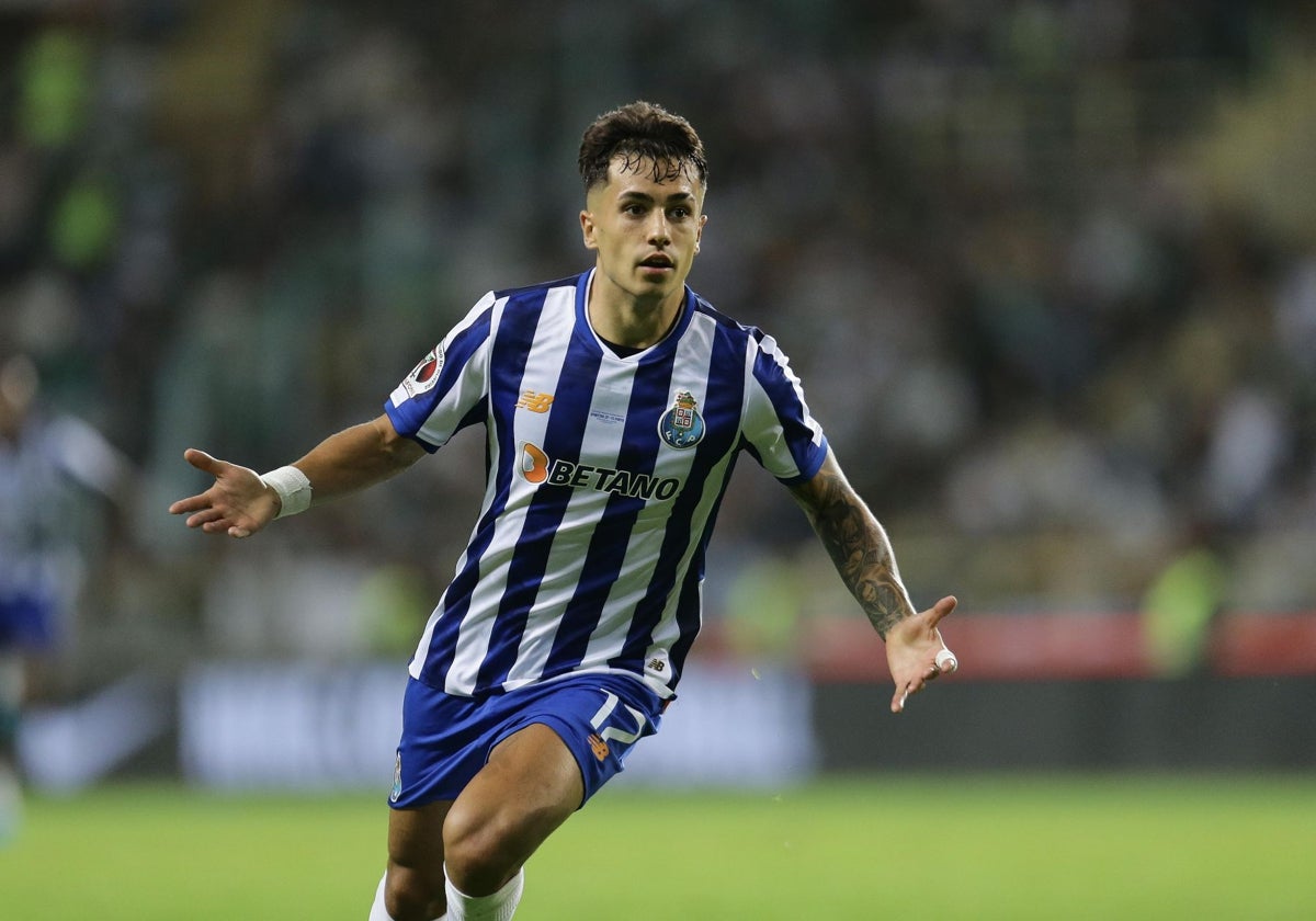 Iván Jaime celebra el gol conseguido la noche del sábado.