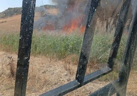 Imagen del incendio difundida en cuenta oficial del Servicio de Extinción de Incendios Forestales de Andalucía.