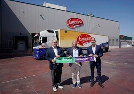 Federico Beltrán, López Nieto y Guillermo Beltrán, en Famadesa.