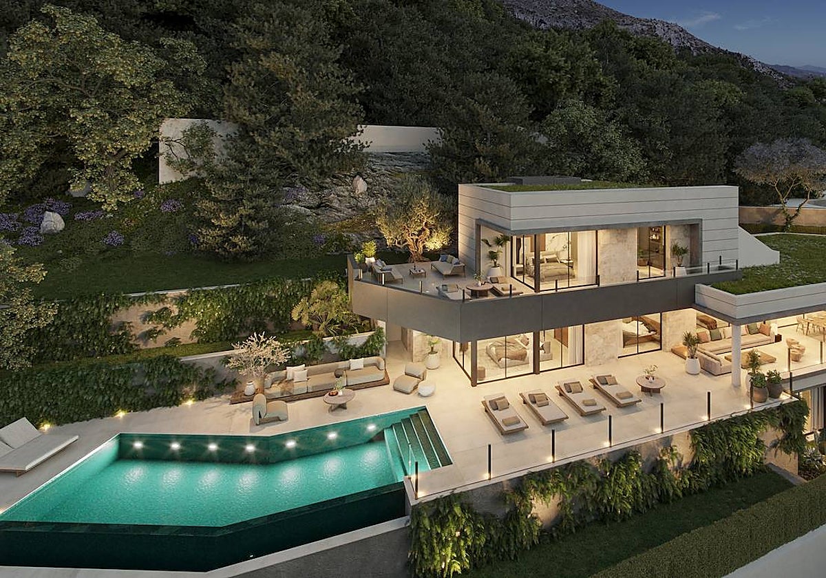 Recreación de una de las villas del complejo promovido por Cogitari y Homerun Brokers.