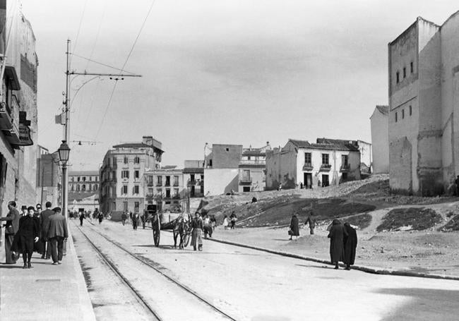 Calle Alcazabilla tras los derribos.