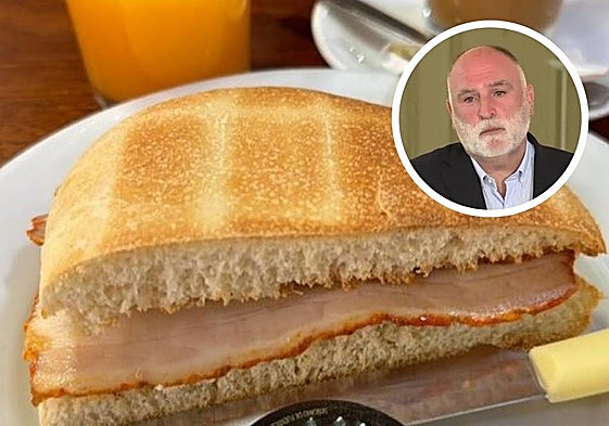 Mollete con chicharrón al horno, uno de los desayunos compartidos por José Andrés.
