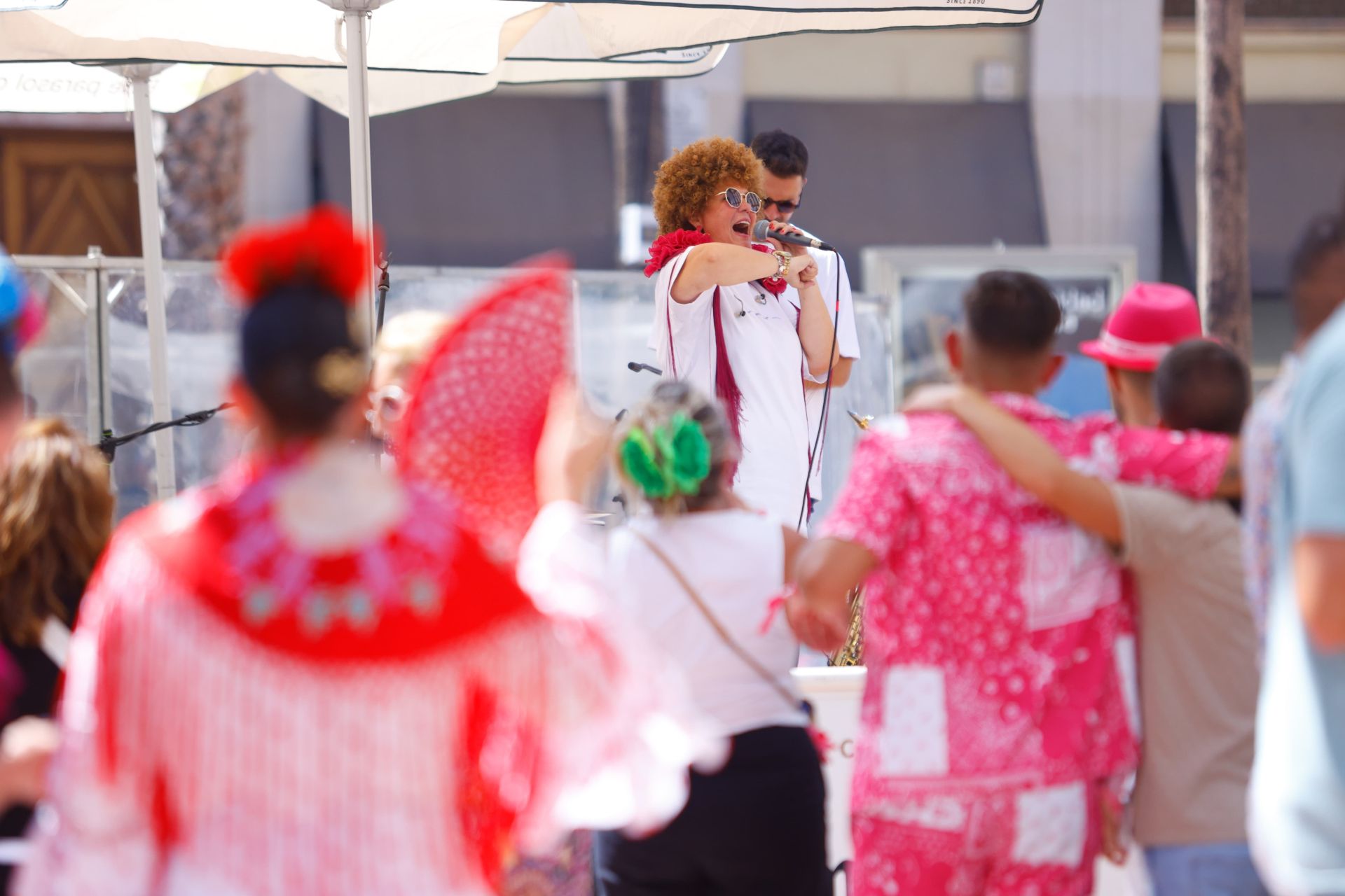 Ambiente en la Feria del centro de Málaga este martes 20 de agosto