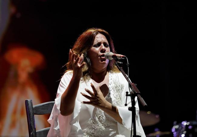 Virginia Gámez, durante su actuación en el Auditorio.