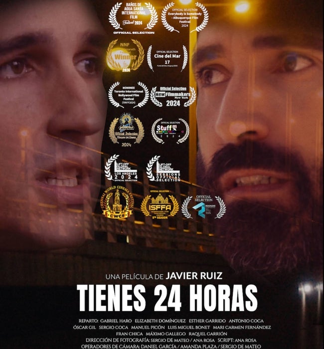 Cartel de 'Tienes 24 horas', con todos los festivales en los que ya se ha proyectado.