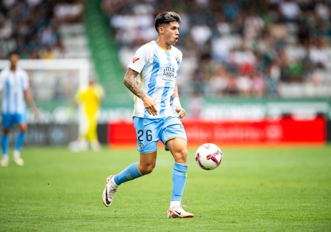 Antoñito Cordero en el partido contra el Racing de Ferrol.