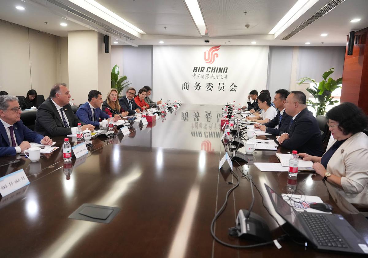 Reunión con directivos de Air China.