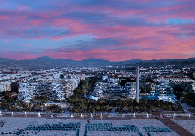 Recreación del proyecto urbanístico de La Térmica, con casi novecientas viviendas.