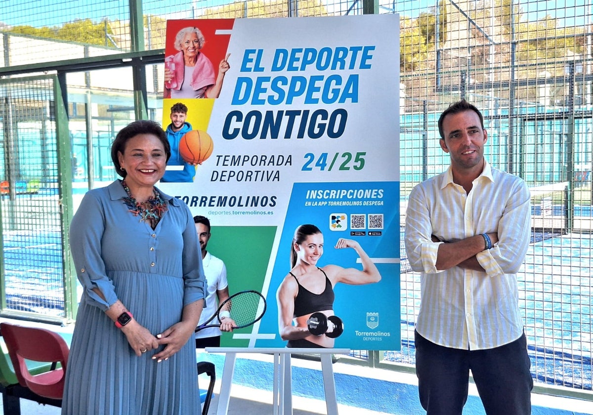 La alcaldesa y el concejal de Deportes, en la presentación de la nueva temporada.