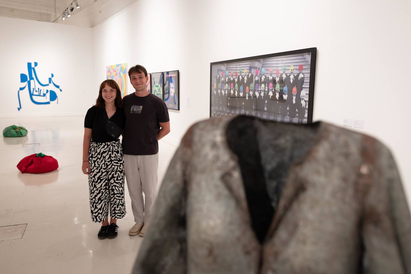 La pareja checa Cecilie Sekalova y Jakob Dobes fue la última en visitar el CAC anoche.