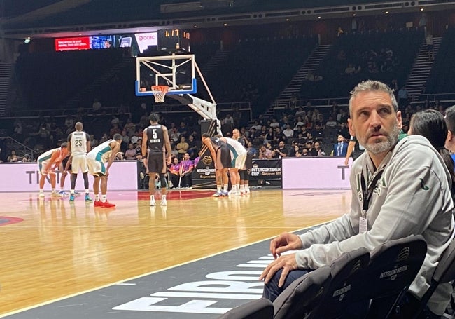 Ibon Navarro, durante el partido entre el JackJumpers y el G League United.