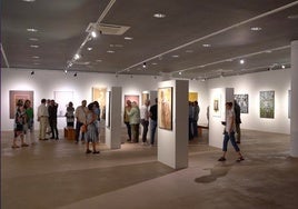 Imagen de la inauguración de la muestra del artista norteamericano, fallecido en 2004.