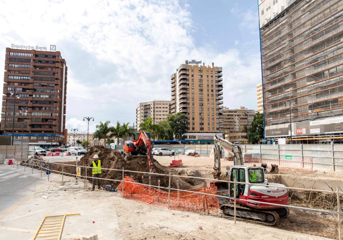 Trabajos de arqueología en el tramo del metro en Armengual.