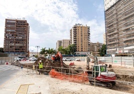 Trabajos de arqueología en el tramo del metro en Armengual.