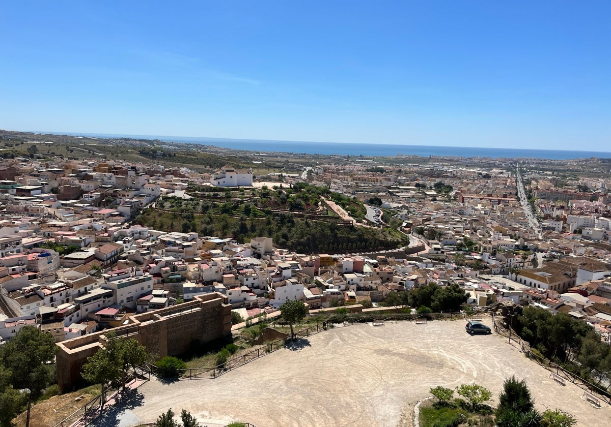 Vista panorámica del casco urbano veleño desde la zona de La Fortaleza.