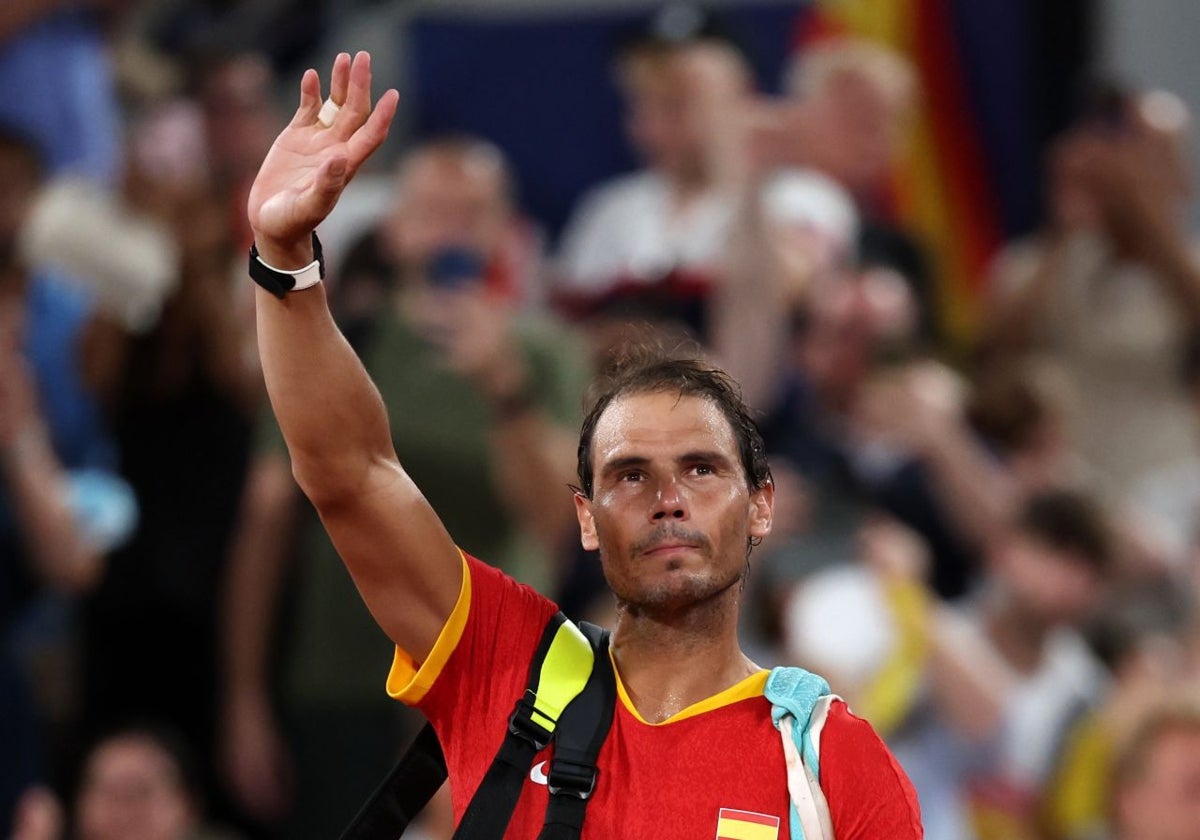 Rafa Nadal, en su última actuación en las pistas, en los Juegos Olímpicos de París.