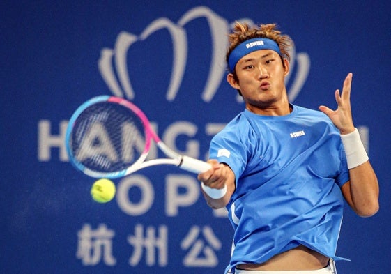 El chino Zhizhen Zhang, rival de Davidovich en primera ronda del ATP 500 de Pekín.