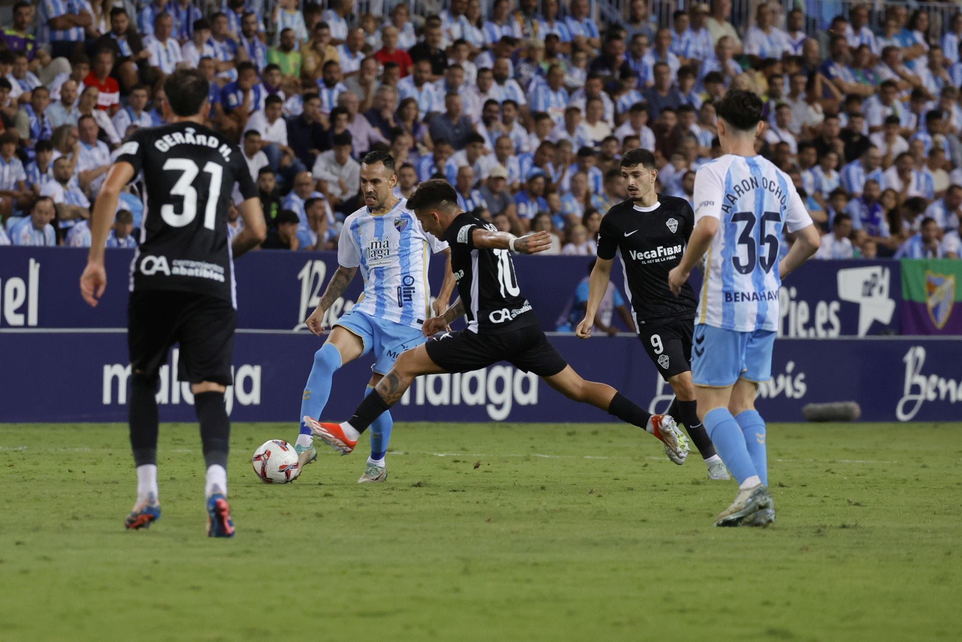 El Málaga- Elche, en imágenes