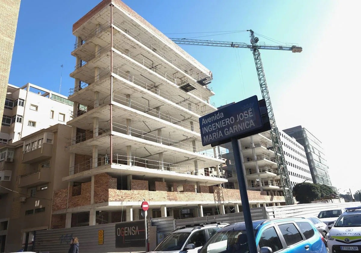 Viviendas en construcción en Málaga.