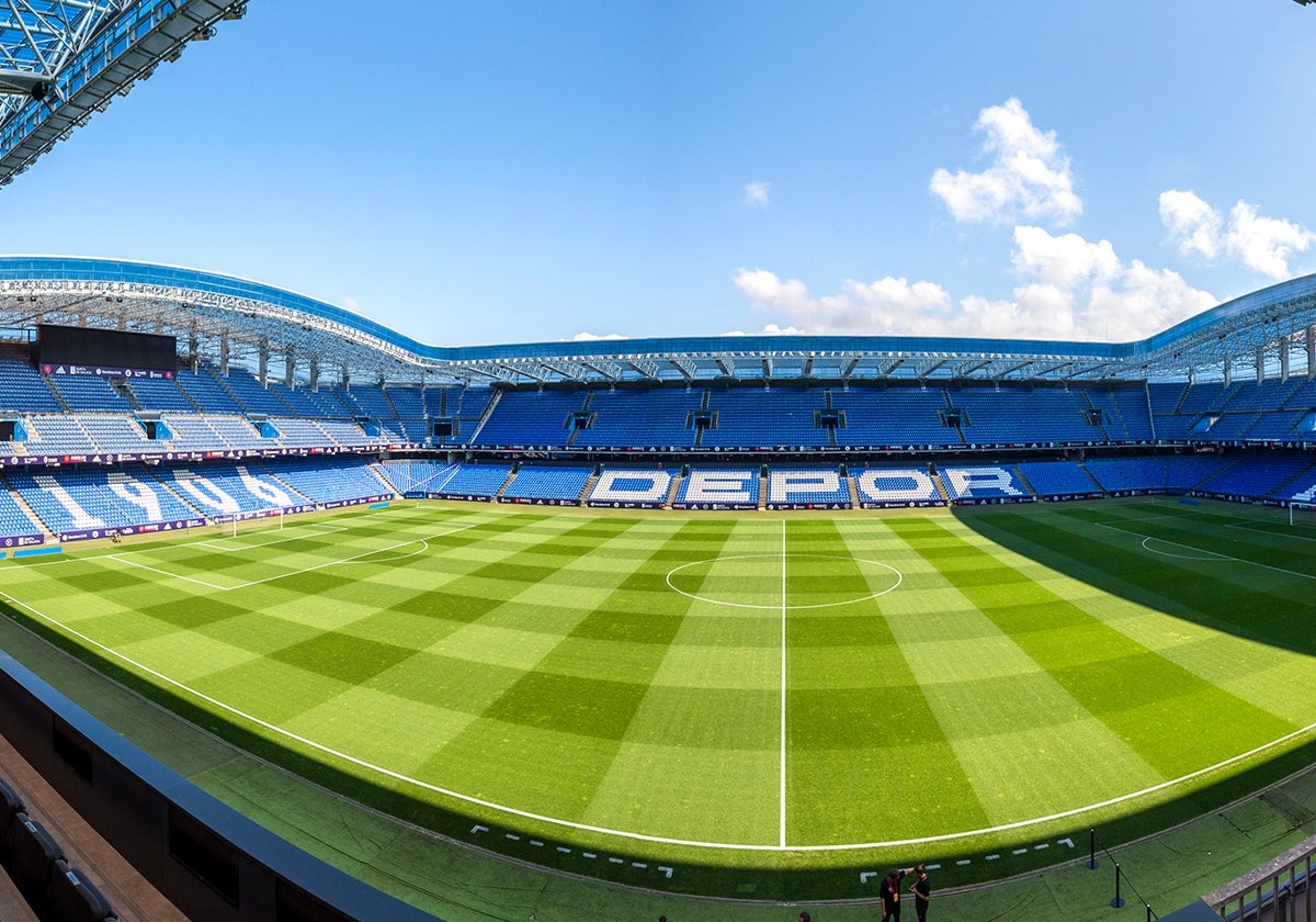 Panorámica del estadio de Riazor, donde se jugará el Deportivo-Málaga.