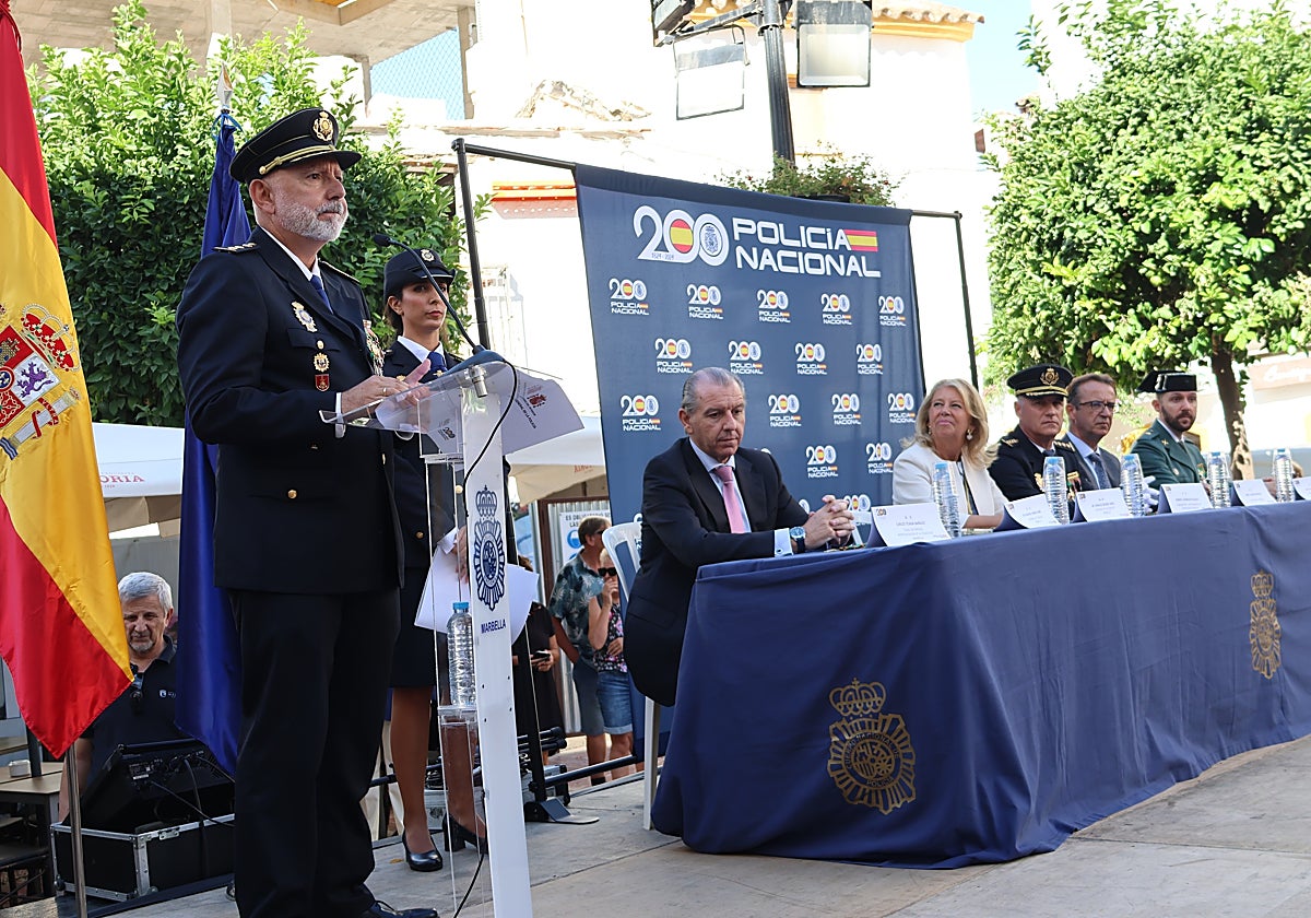 Imagen de la celebración del Día de la Policía Nacional en Marbella.