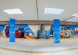 Mural realizado en Seúl dentro de la singular campaña de promoción 'Málaga loves...'