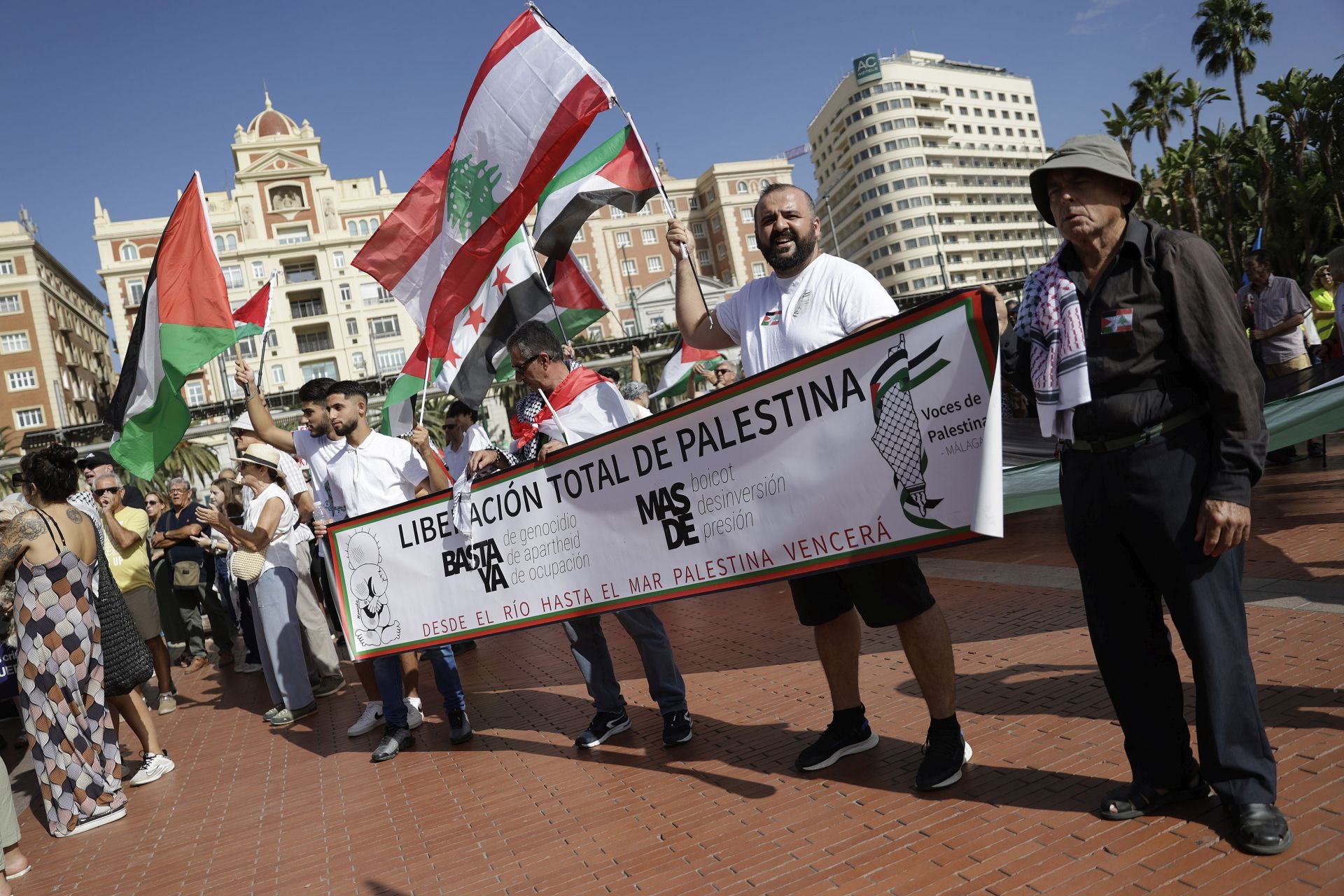 Más de mil personas salen a la calle en Málaga para pedir la paz en Palestina