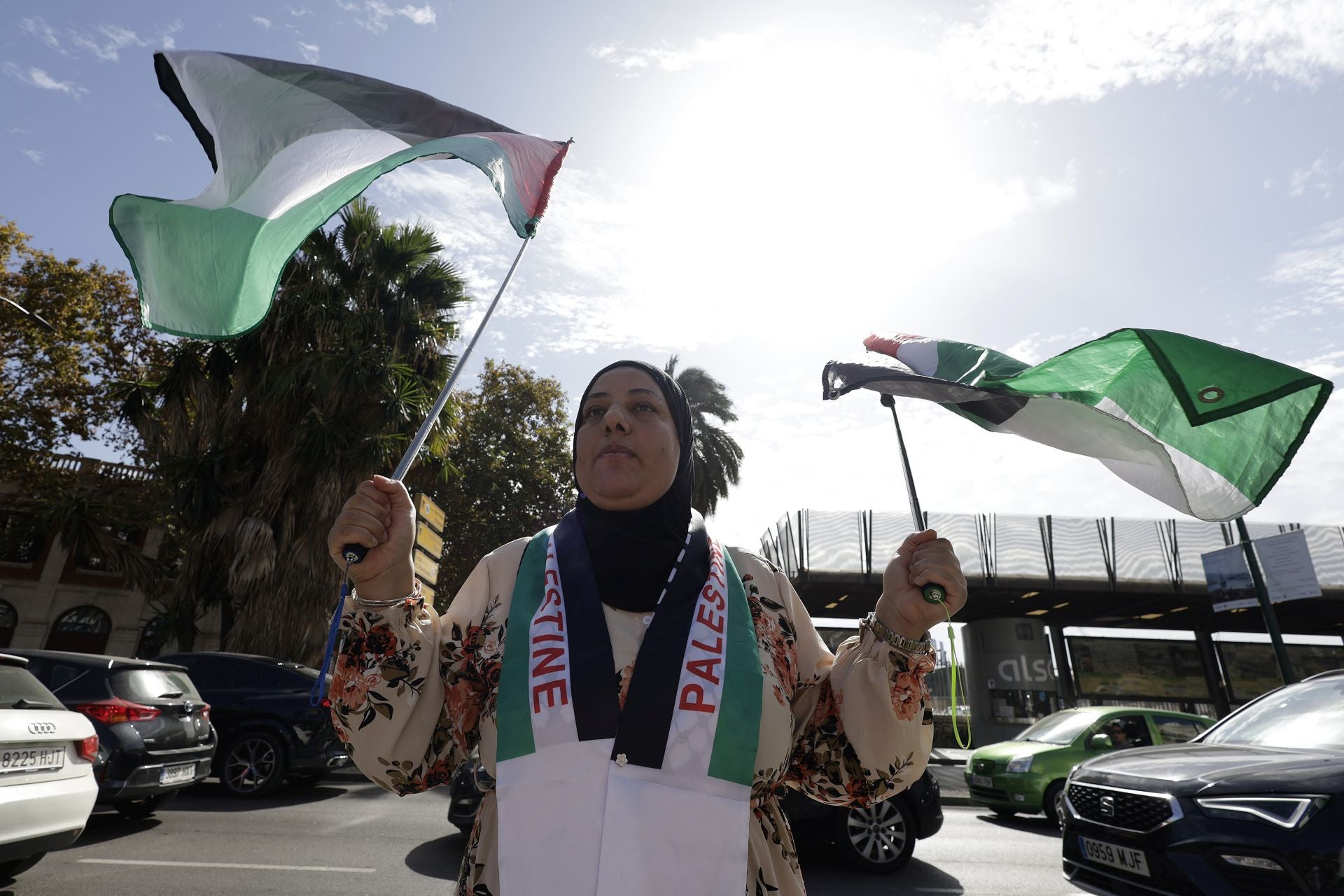 Más de mil personas salen a la calle en Málaga para pedir la paz en Palestina