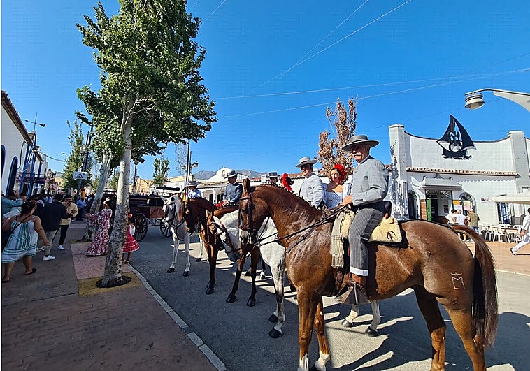 Caballistas en el recinto ferial de Fuengirola, en una imagen de archivo.
