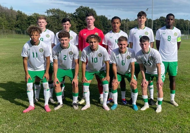 El once inicial de la sub-19 irlandesa este miércoles.