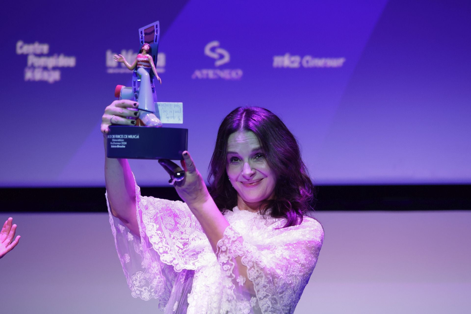 Juliette Binoche recibe el Premio Honorífico del Festival de Cine Francés en Málaga