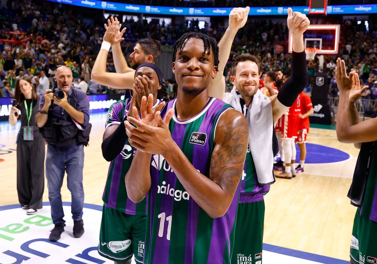 Carter, sonriente, al final del encuentro ante el Girona en la primera jornada de Liga.