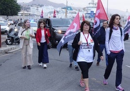 Inicio de la marcha, esta mañana.