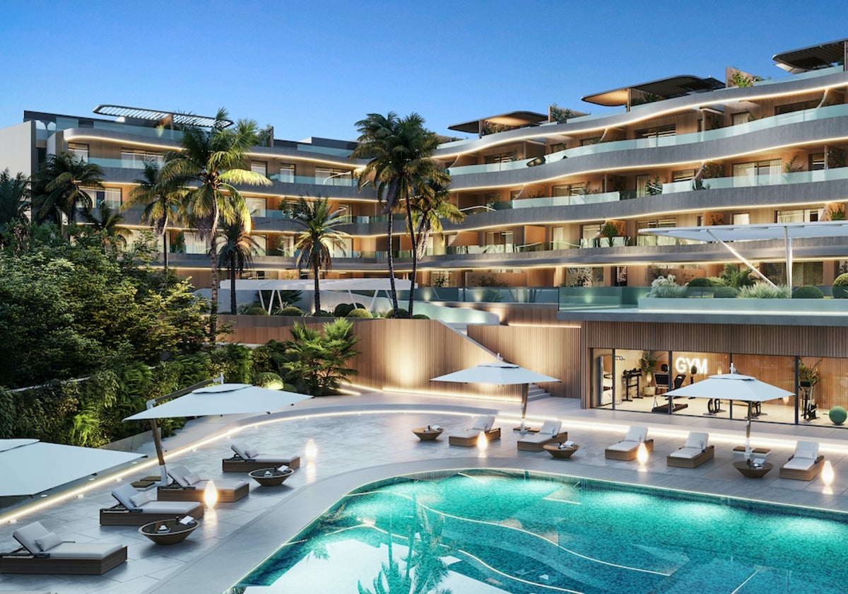 Imagen virtual de cómo quedará la promoción inmobiliaria en Nerja.