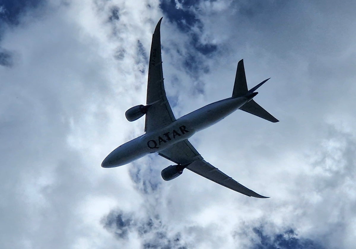 Un avión sobrevuela el cielo de Málaga.