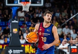 Laprovittola, durante el partido ante el Baskonia antes de lesionarse.