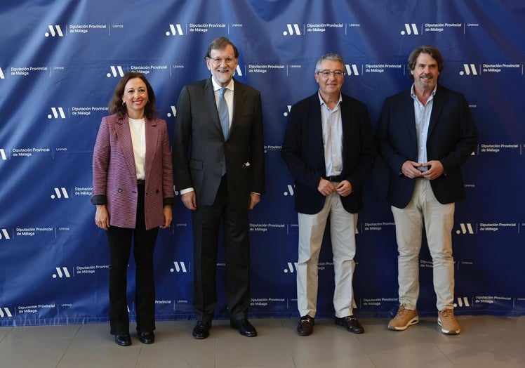 Navarro, Rajoy, Salado y León Gross, esta tarde.