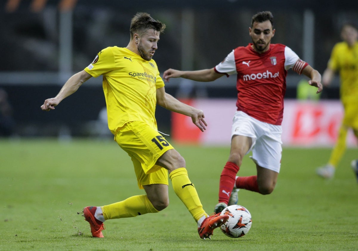 Horta, a la derecha, durante el partido del Braga en el Europa Liga esta misma semana.