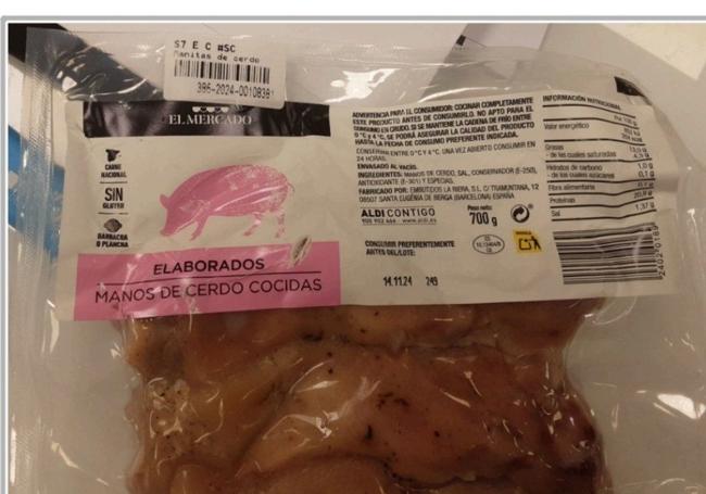 Las manitas de cerdo cocidas de Aldi.