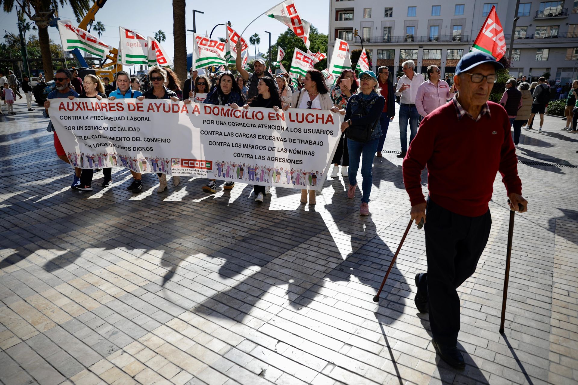 Centenares de manifestantes piden en Málaga plazos ágiles e inversiones en dependencia