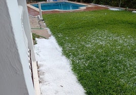 Granizo acumulado en Nerja.